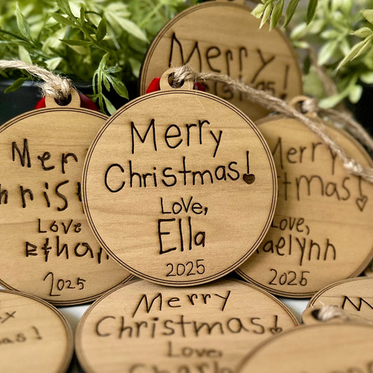 Custom Handwriting Ornament
