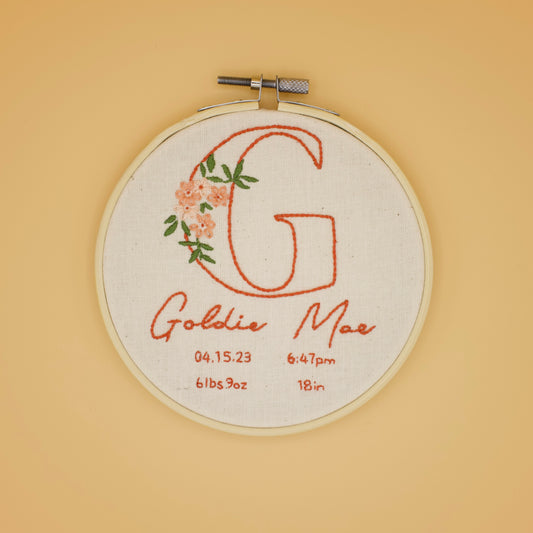 Baby Announcement Embroidery